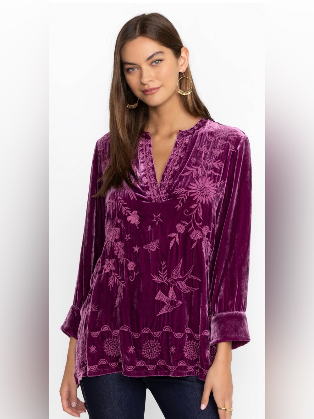 Johnny Was Torine Henley Voyager Tunic- S-XS